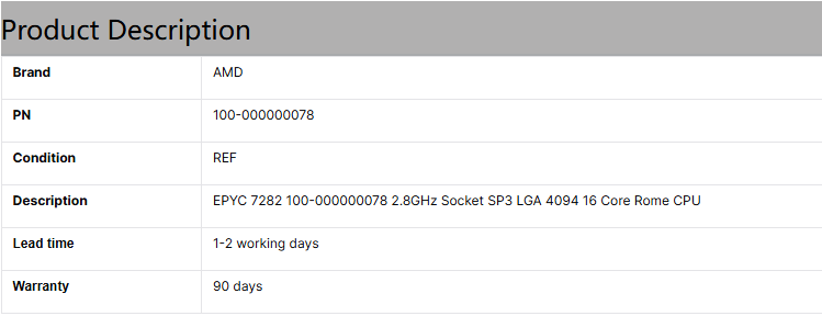 AMD サーバー プロセッサ CPU 7702P シリーズ 64 コア Rome 2.0GHz SP3